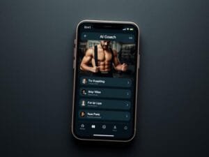 questinae questinate questinate questinate benefits of exercising at home daily, Walking Silhouette on a hallway walking briskly, Snacking Small workout station by desk, Functional Demonstration of a bodyweight squat, AI App Phone screen displaying an AI coach workout